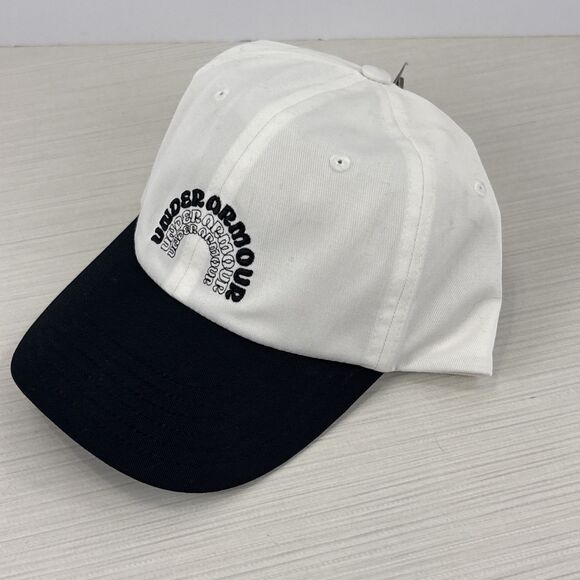 Under Armour Free Fit White Strapback Hat Cap Adjustable Womens One Size NWT - Picture 3 of 6